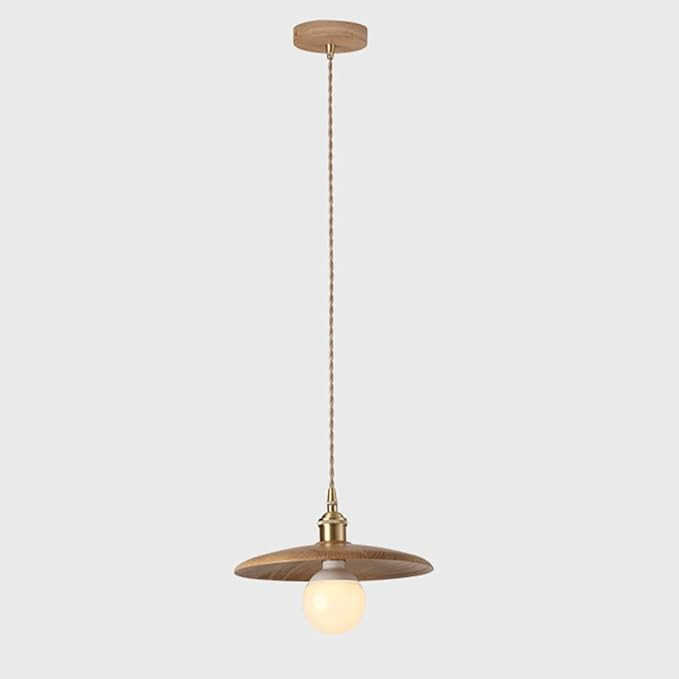 Personality - Pendant Lamp E27 1- Lamp Brass Log Disc Decorative Pendent Lamp Simple Home Bedside... | Amazon (US)