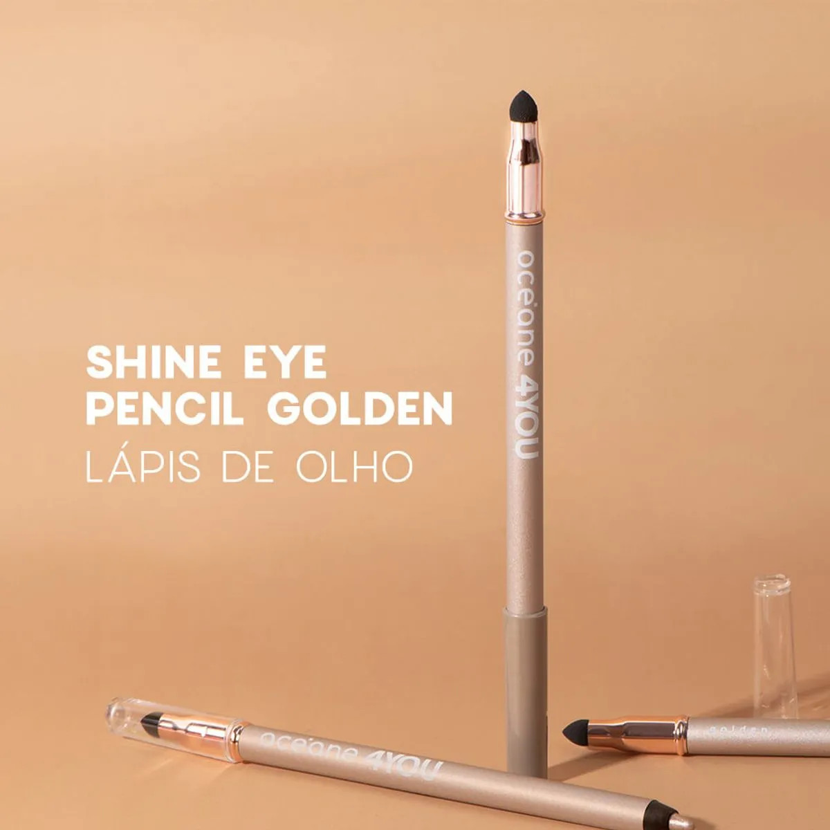 Lápis Para Olhos Dourado - Shine Eye Pencil Golden Océane 4you 1,4g | Oceane (BR)