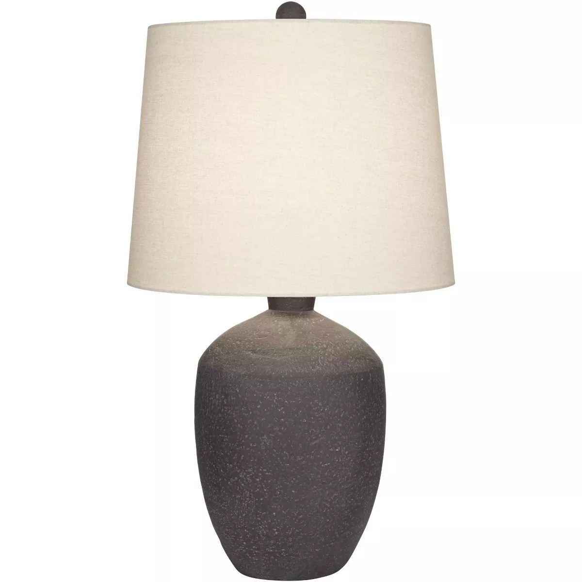 360 Lighting Kyle 24" High Farmhouse Rustic Modern Coastal Table Lamp Black Single White Shade Li... | Target