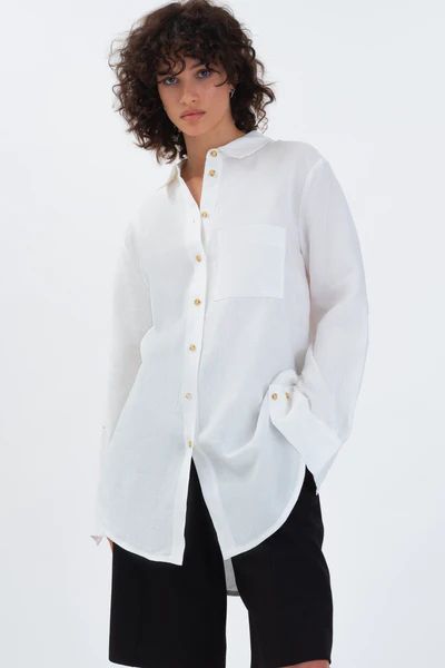 Farley Oversized Linen Shirt | Aligne UK