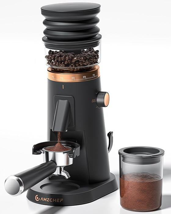 AMZCHEF Single Dose Coffee Grinder with 75 Settings & 40mm Burrs | Anti-Static Espresso Grinder f... | Amazon (US)