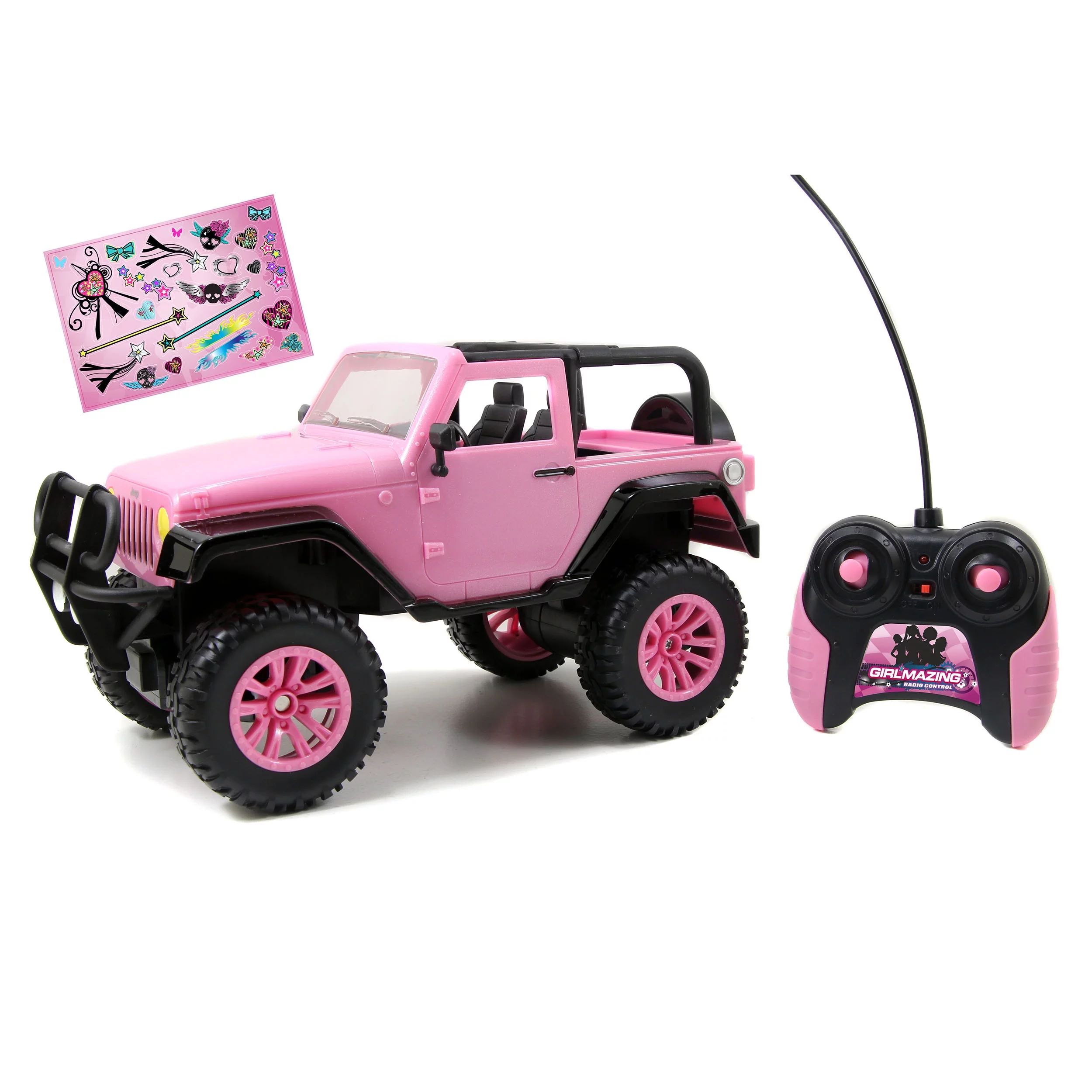 Jada Toys - GirlMazing 1/16 Scale Remote Control Pink Jeep - Walmart.com | Walmart (US)
