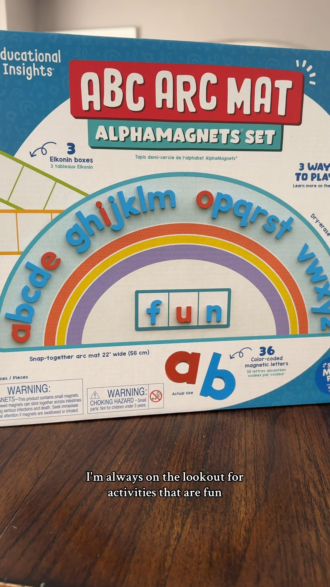 🔤 Learning Letters Has Never Been This Fun!

The ABC Arc by Educational Insights is a must-have for early learners! It helps toddlers and preschoolers:
✨ Recognize letters and alphabet order
✨ Develop fine motor skills while matching letters
✨ Build early literacy through hands-on play

I love how it makes learning the alphabet interactive and playful, keeping my little one engaged while strengthening foundational skills. Perfect for independent play or parent-child learning sessions!

💡 Tip: Pair with letter sounds or simple word games for even more literacy fun.

#LTKmomlife #LTKBaby #LTKKids