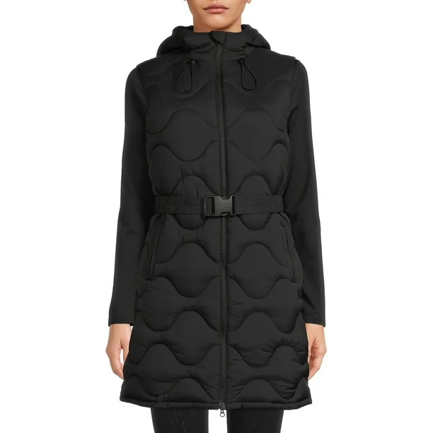 Swiss Tech Women's and Plus Long Onion Quilted Vest with Hood - Walmart.com | Walmart (US)