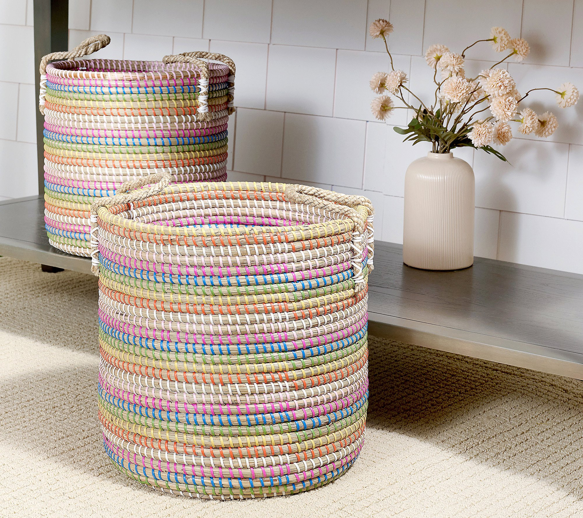 Ode to Color by Lori Weitzner S/2 Baskets Small & Medium | QVC