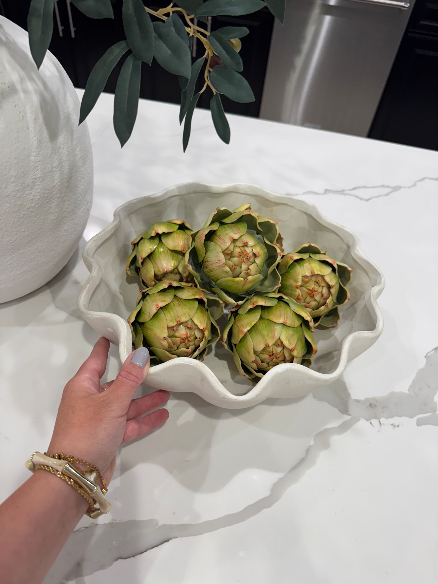 The bowl is from Target from a few seasons ago and artichokes are faux from Amazon. Always perfect for styling. 

#LTKHome #LTKFindsUnder100 #LTKSeasonal