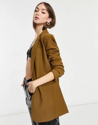 Y.A.S suit blazer in khaki moss - part of a set | ASOS (Global)