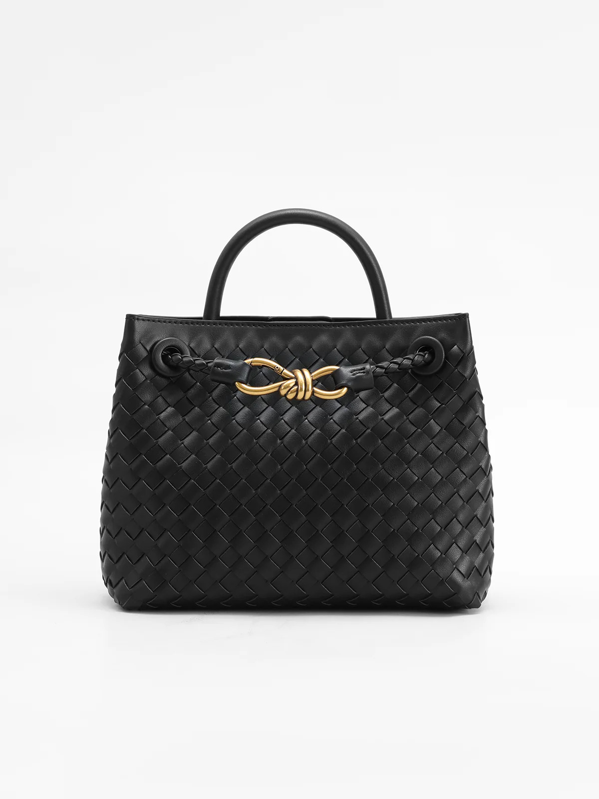 Metal Twist Detail Handle Bag | Commense