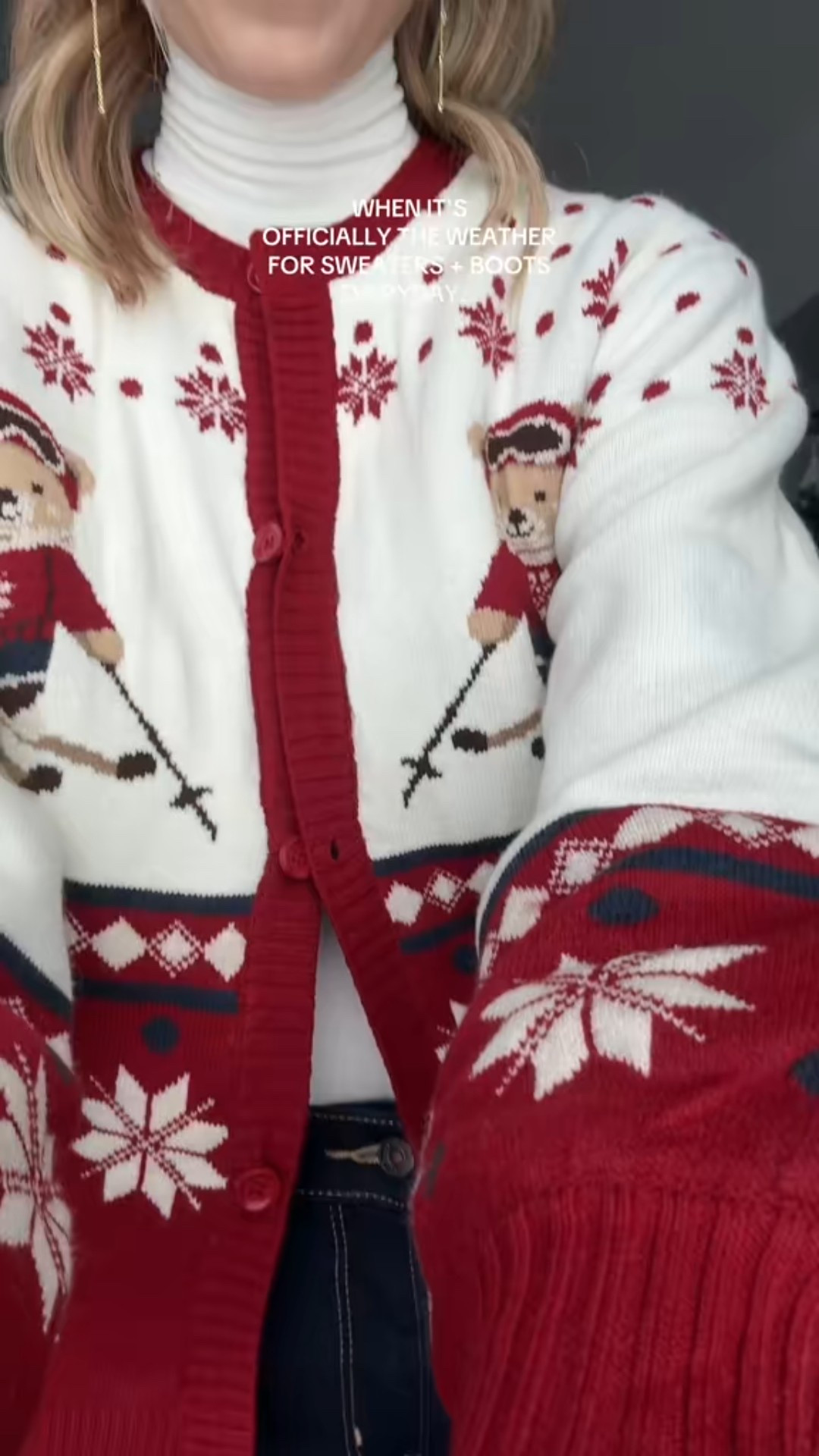 been getting so much snow lately so it's time to break out alll the sweaters!! 🧸❄️It’s officially teddy sweater season 

5’9 wearing a size small in sweater, size xs in turtleneck and 27w x 32l in jeans 
#outfitideas #outfitinspo #winterfashion #winteroutfits #coldweatheroutfits

#LTKootd #LTKSaleAlert #LTKHoliday