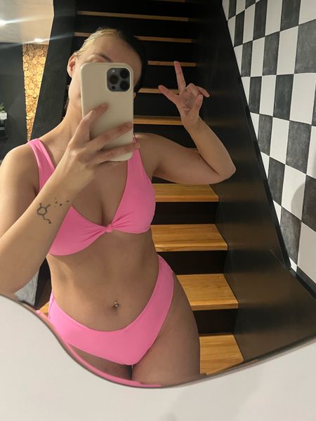 How cute is this bubblegum pink bikini?! It’s definitely cheeky but super comfortable. 

Swimsuit, swimming suit, bikini, high cut bikini

#LTKswim #LTKtravel #LTKfindsunder50