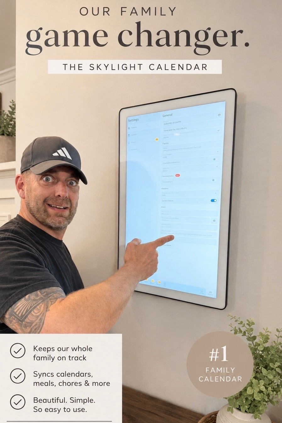 Heads up! We never thought we needed or would use this calendar but it really does change up the game. We have everything in one spot and our kids get so much enjoyment looking at their name on the calendar to check out their schedule for the week and you can also assign choirs and give rewards on it as well. 

Bonus in sleep mode you can upload photos to easily to the calendar and pictures change constantly like a slideshow! The frame on the outside is the added touch! 

On sale now! Also linking other sizes and counter top sizes.

#LTKmomlife #LTKKids #LTKHome