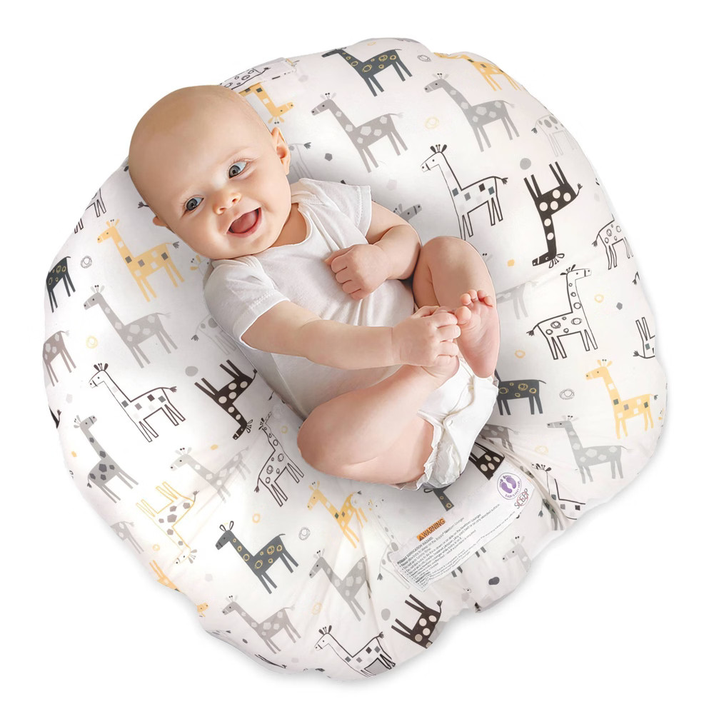 Boppy Original Newborn Lounger - Gray/Gold Giraffe | Target