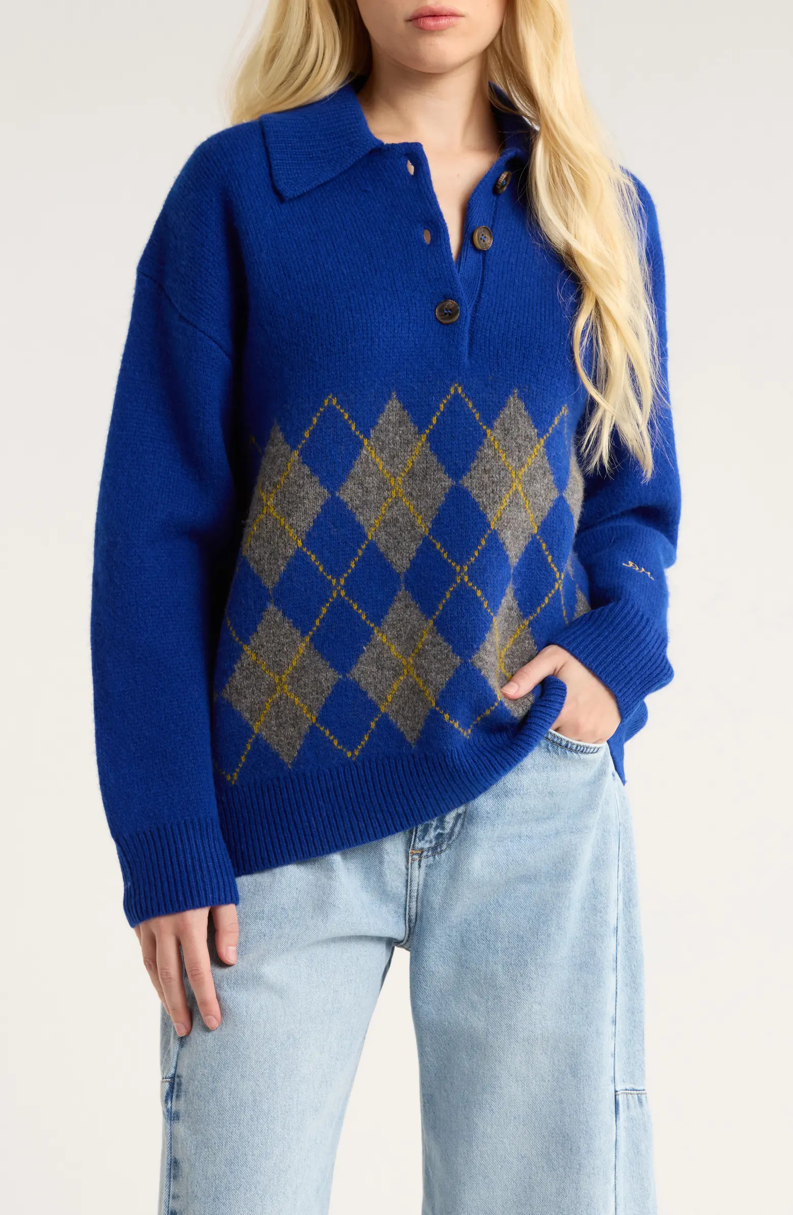 Damson Madder Saskia Wool Rugby Sweater | Nordstrom | Nordstrom