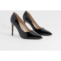 Womens Wide Fit Pointed Toe Stiletto Court Heel - Black - 4, Black | Boohoo.com (UK & IE)