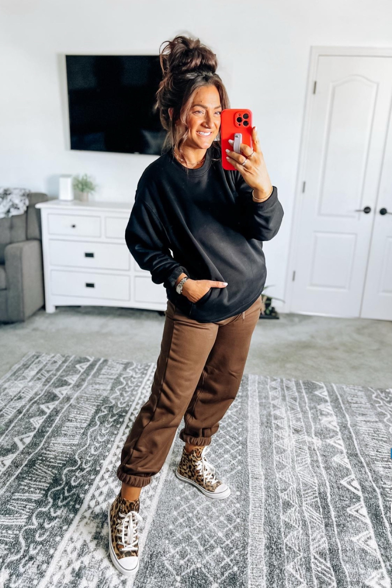 Fleece lined joggers and sweatshirt (with pockets!!) are both on sale for cyber Monday!! Love these for now and all winter long 👏 

#LTKSeasonal #LTKCyberWeek #LTKStyleTip