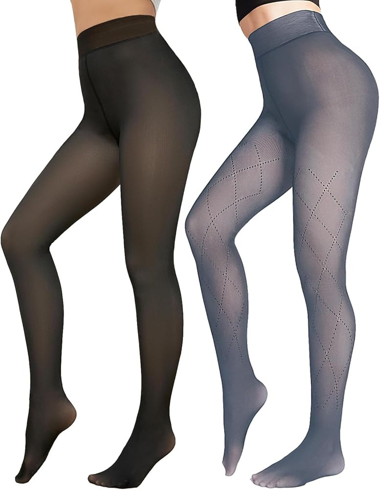 Fleece Lined Tights Sheer Pantyhose Leggings | Amazon (US)