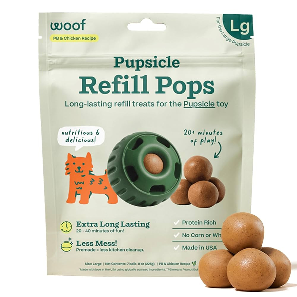 WOOF Pupsicle Chicken Refill Pops, Delicious Long Lasting Dog Treats, Wholesome Ingedients, Pre-M... | Amazon (US)