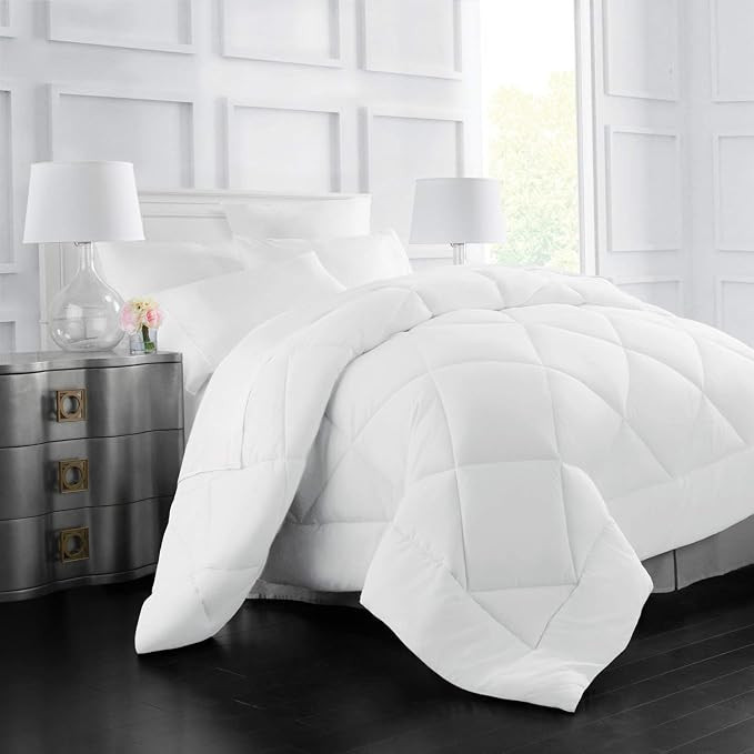 Italian Luxury Goose Down Alternative Comforter - All Season - 2100 Series Hotel Collection - Lux... | Amazon (US)