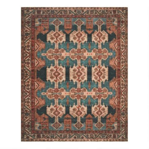 Zara Coral Persian Style Area Rug | World Market