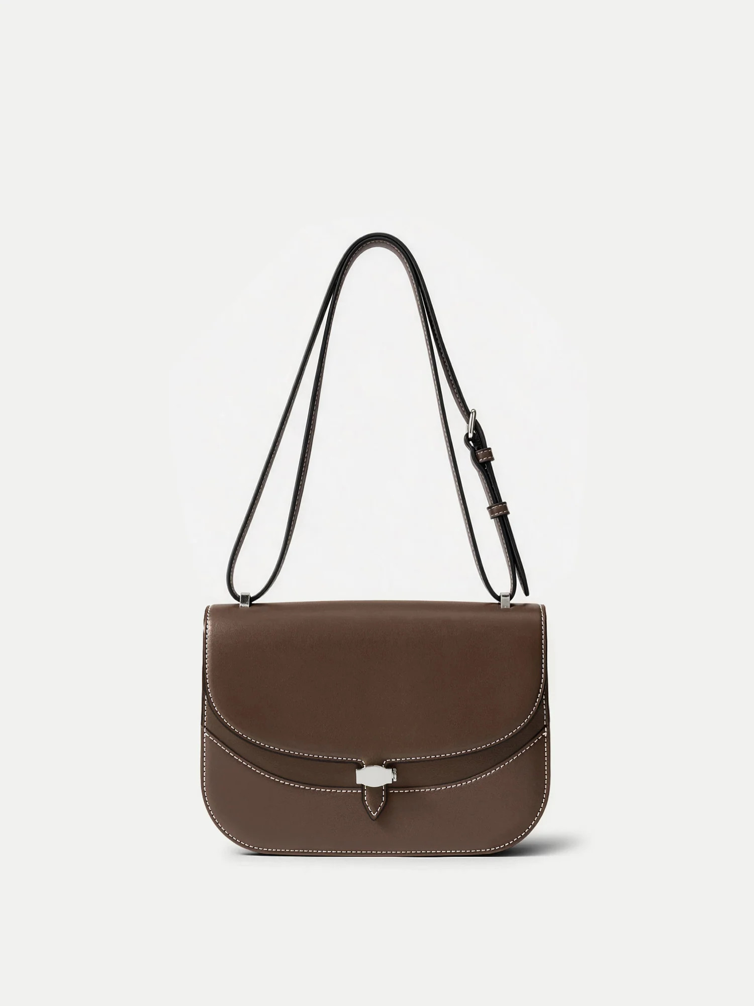 Dash Saddle Bag in Brown Leather | Veronica Beard | Veronica Beard