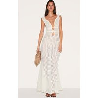 Natural Textured Frill Strap Maxi Dress | PrettyLittleThing US