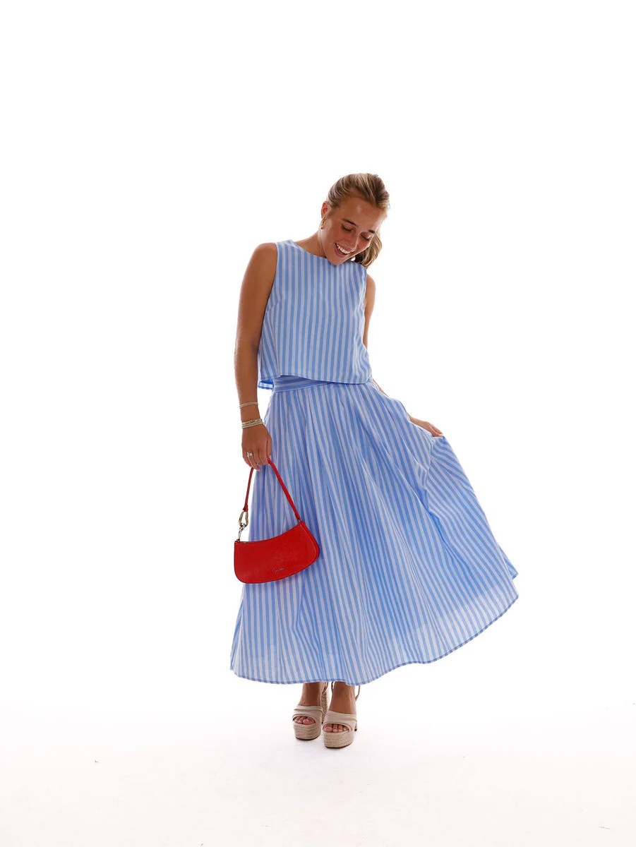 Kelli Skirt - Blue Stripe | cocolillys