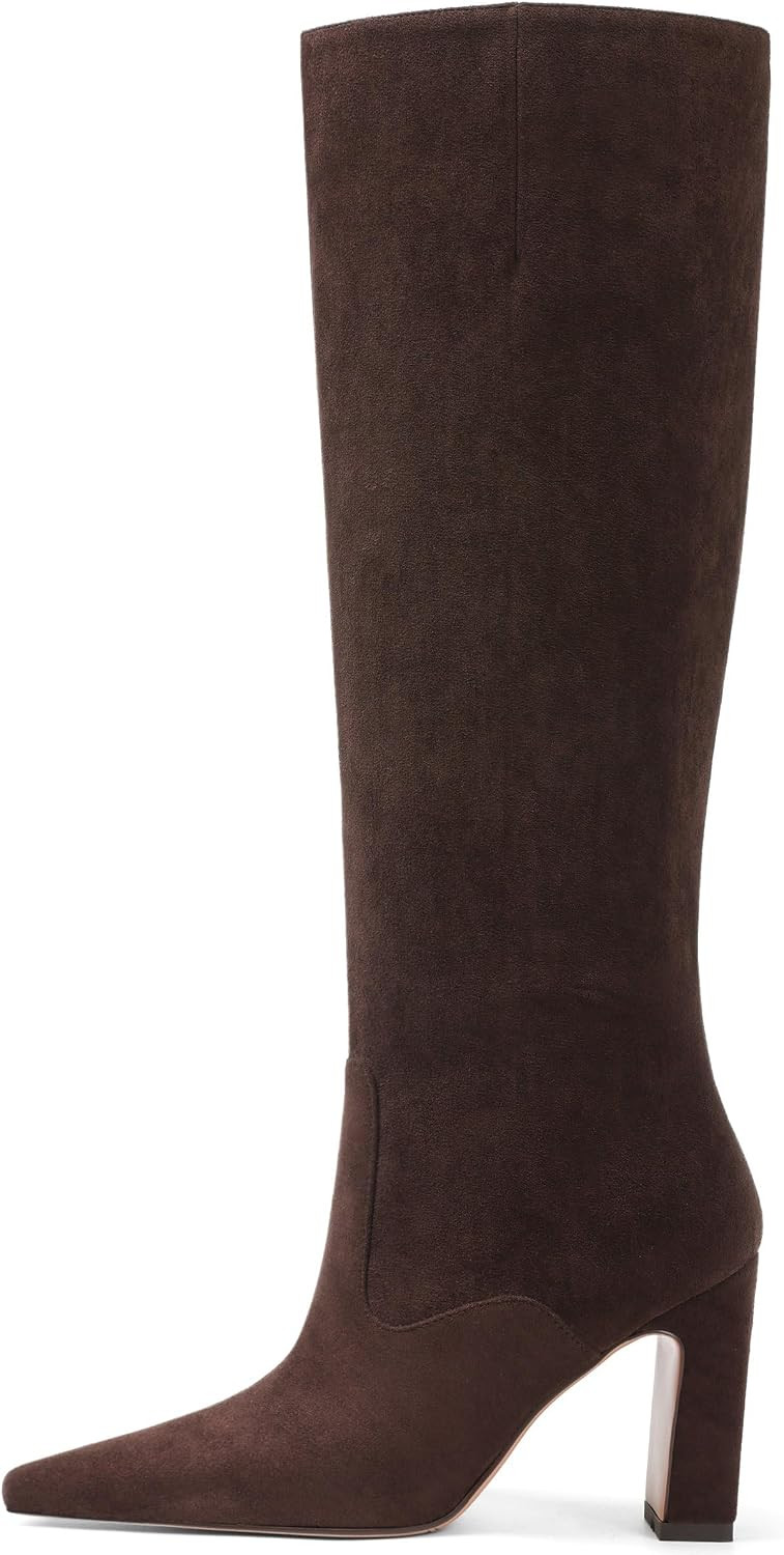 Women's Knee High Boots 2026 Square Toe Chunky Block Heeled Boots | Amazon (US)