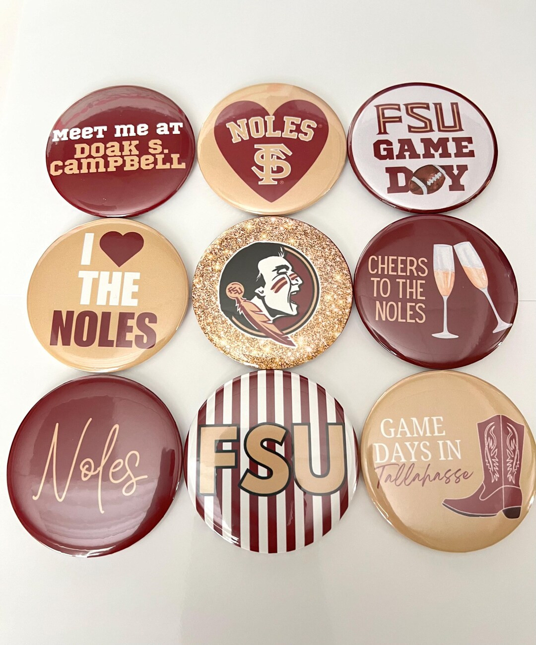 FSU Gameday Buttons!! - Etsy | Etsy (US)