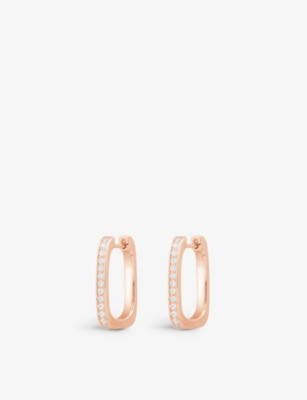 Alloy and white-zirconia small rectangle earrings | Selfridges