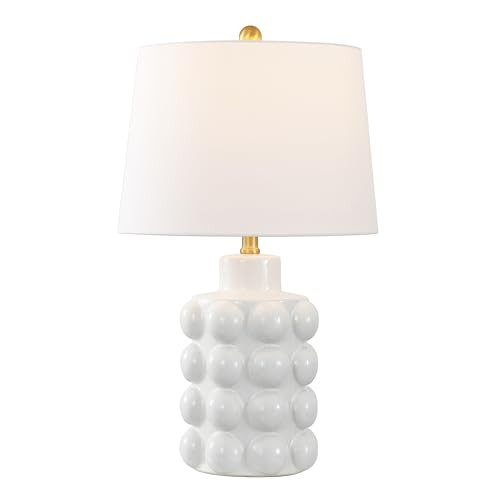 SAFAVIEH Lighting Collection Konny 24-inch Antique White Ceramic Table Lamp (LED Bulb Included) | Amazon (US)