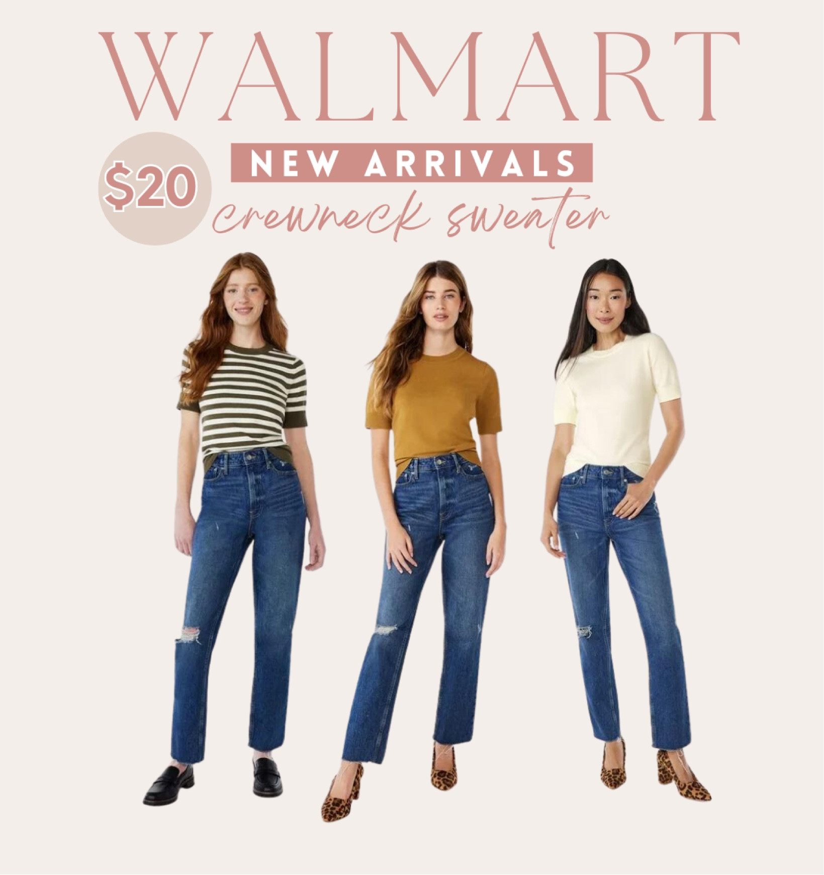 Free Assembly Women’s Crewneck Sweater with Short Sleeves, Lightweight 

#LTKfindsunder50 #LTKworkwear #LTKmidsize