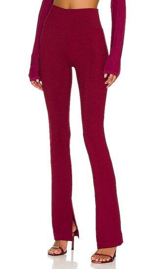 Delia Rib High Waist Legging in Prune | Revolve Clothing (Global)