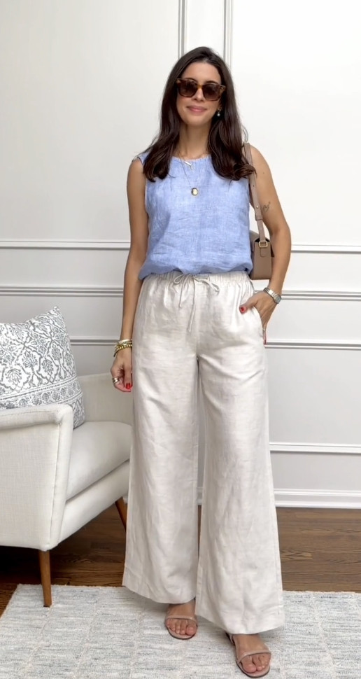 Summer capsule outfit
Wearing a size Small on the top and small on the linen pants

#LTKootd #LTKSeasonal