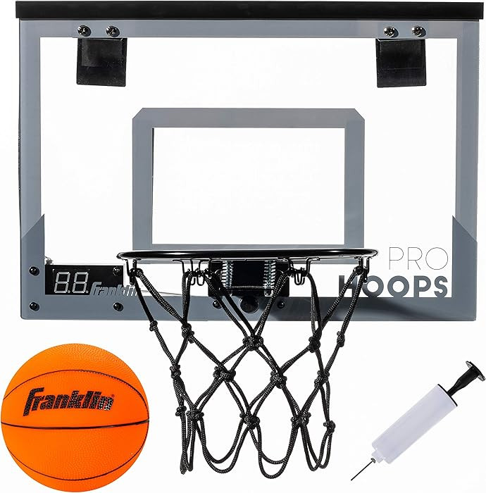 Franklin Sports Over The Door Indoor LED Basketball Hoops-Steel Rim Mini Basket-Includes Ball and... | Amazon (US)