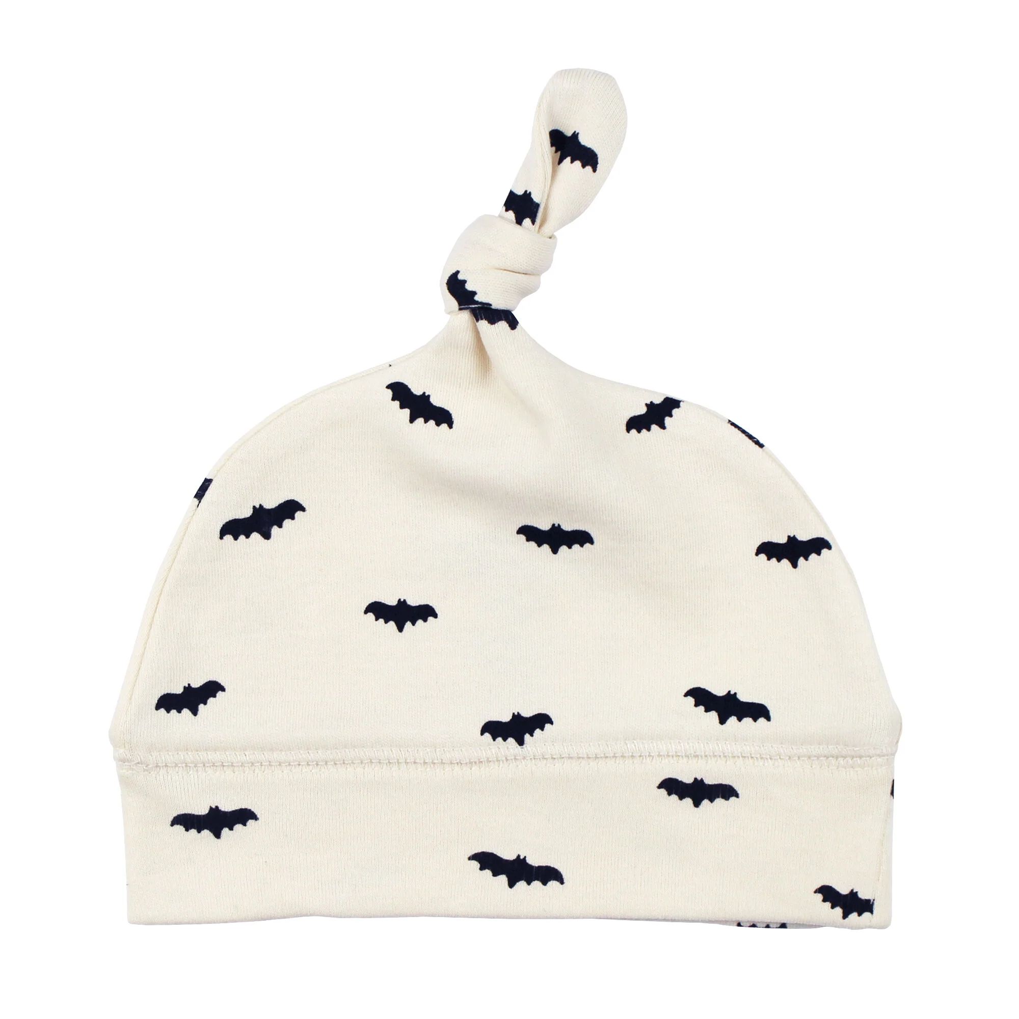 Organic Banded Top-Knot Hat in Bats | L'ovedbaby