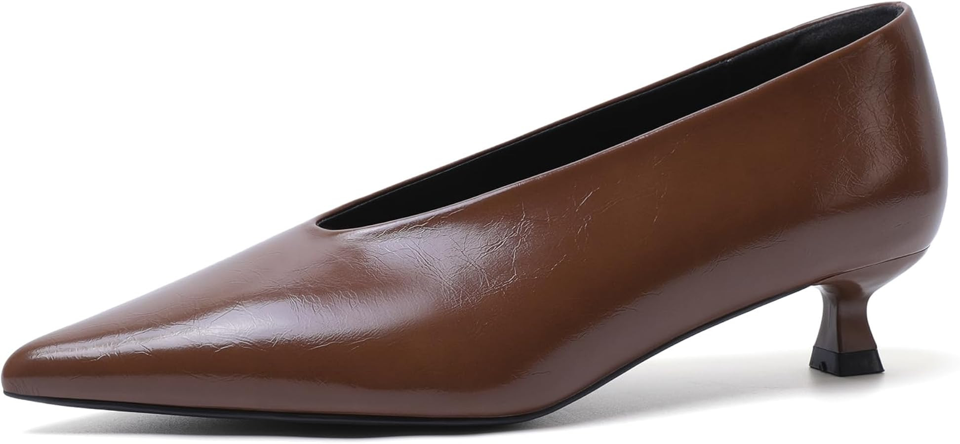 Mostrin Kitten Heels for Women Pointed Closed Toe Heels Low Pumps Shoes for Party Work Office | Amazon (US)