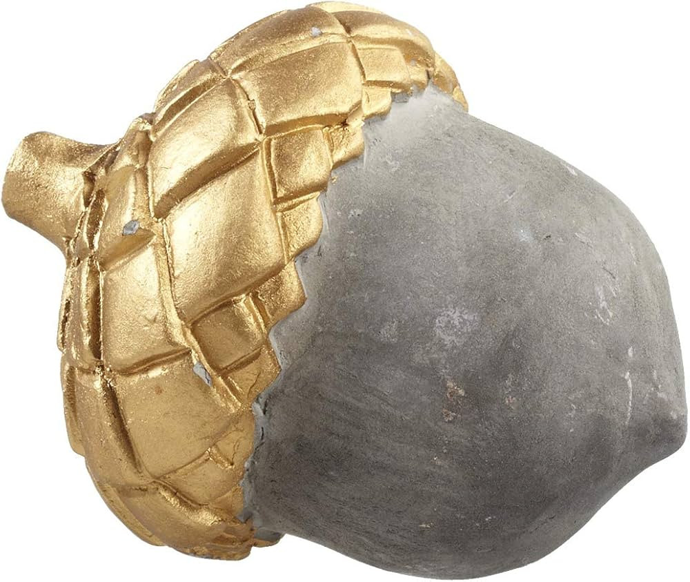 Goldtone and Grey Harvest Acorn 3 x 4 Cement Article Figurine | Amazon (CA)