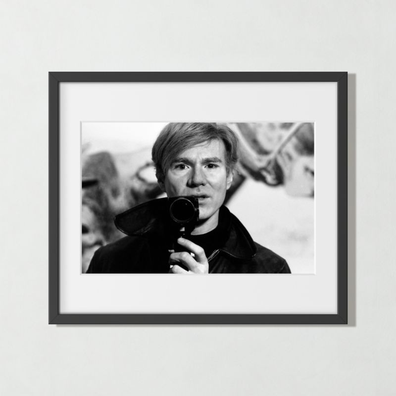 'Andy Warhol 1966' Modern Photographic Print in Black Frame 25.75''x21.75'' | CB2 | CB2