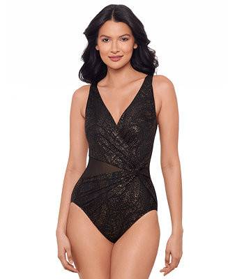 Miraclesuit Women's Brillante Circe Tummy-Control One-Piece Swimsuit - Macy's | Macy's