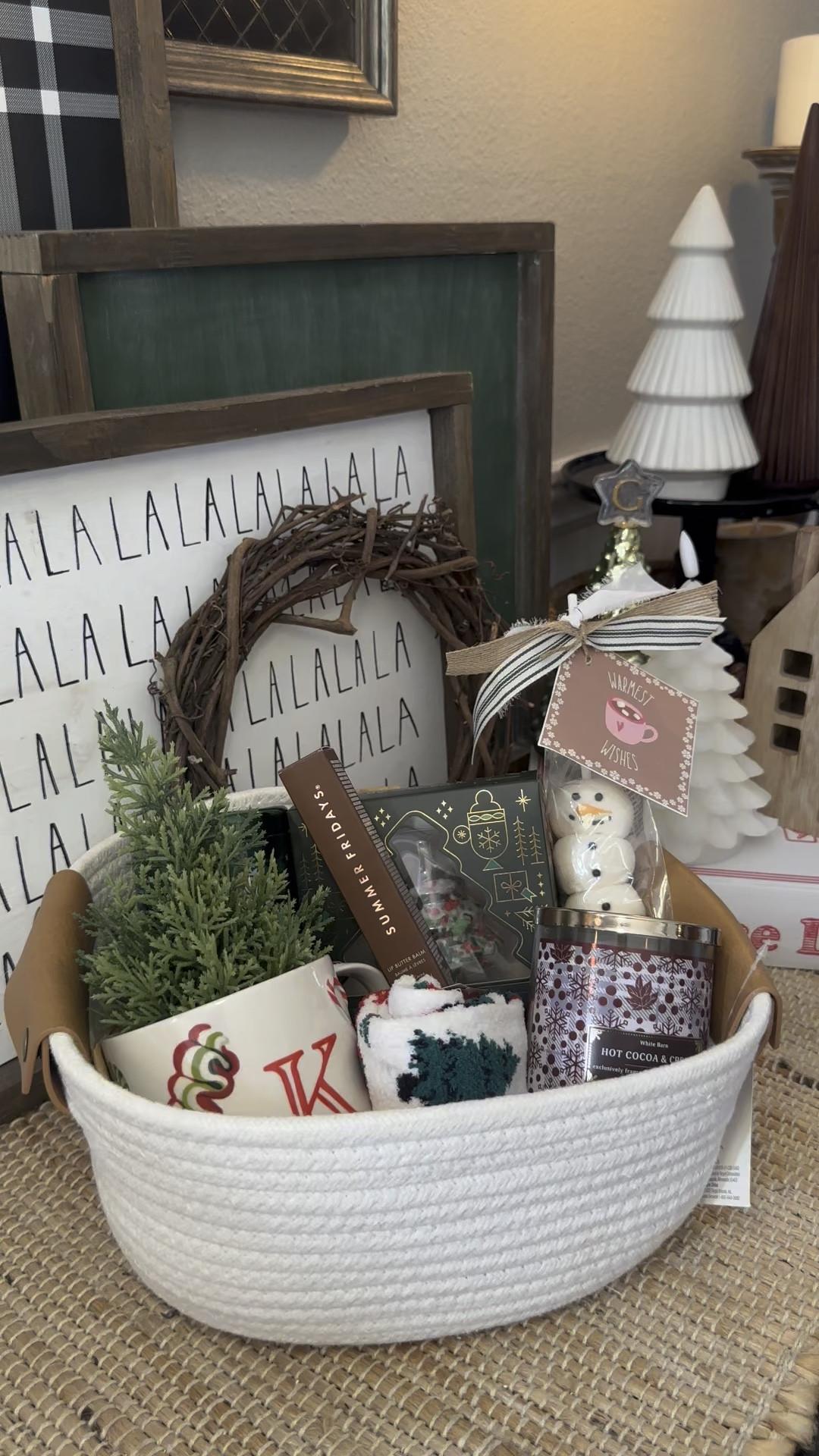 Christmas Gift Idea! The ultimate hot cocoa basket! So many fun hot cocoa themed items. The Summer Fridays is at the top of everyone’s gift list I think! I also love the basket itself. Useful even after Christmas. Happy Gifting❤️🎄☕️

#LTKGiftGuide #LTKHoliday #LTKSeasonal