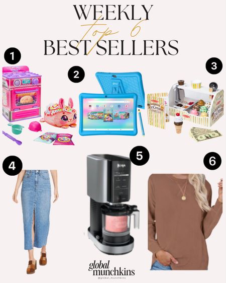 Weekly top 6 best sellers! Denim skirt, sweatshirt, Ninja, kids tablet, and cookers makers and ice cream counter are all on SALE! Great gifts for the holidays!

#LTKHoliday #LTKsalealert #LTKGiftGuide