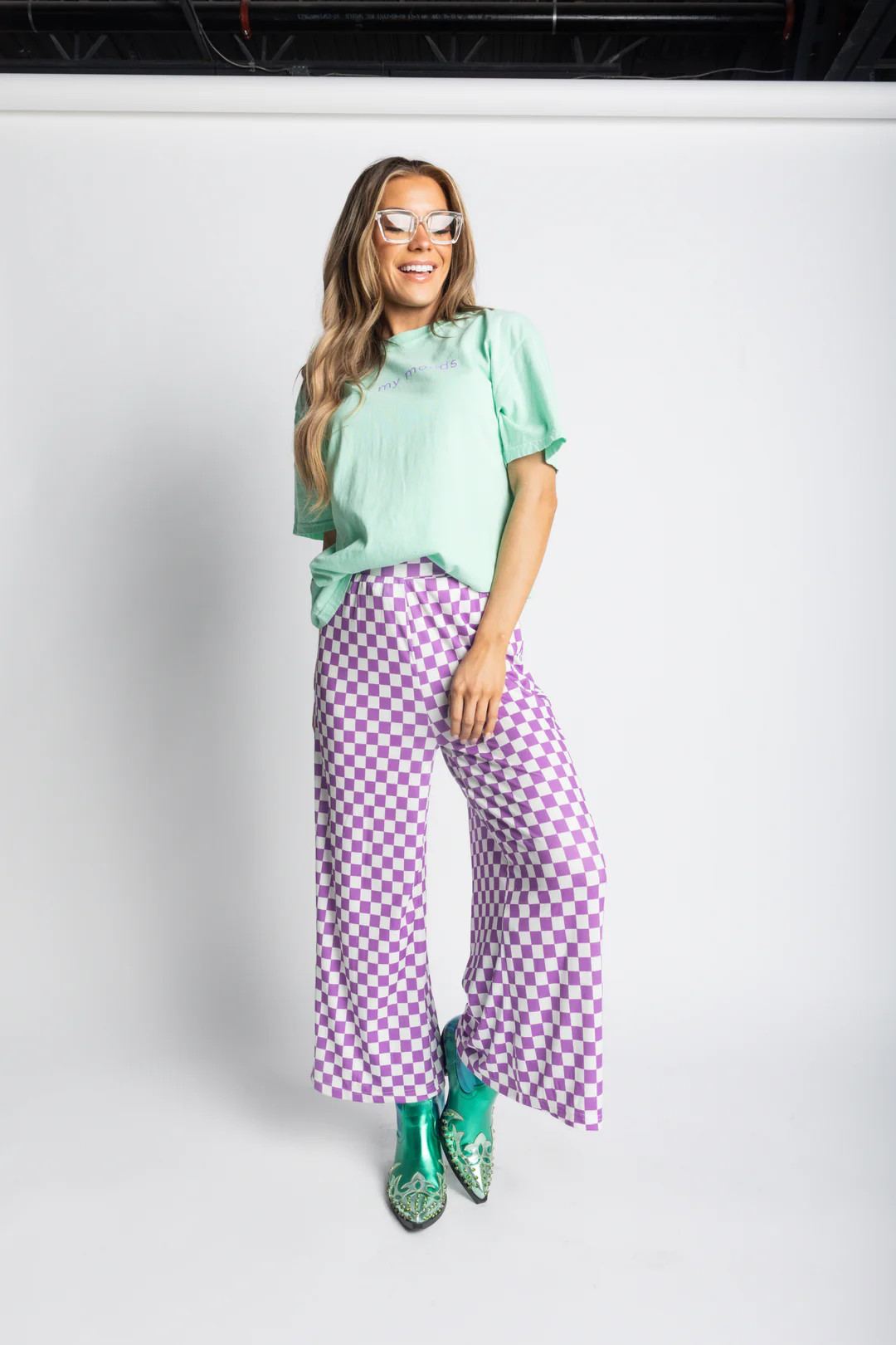 My Reputation Checkered Pants - Lilac [S-3X] | WKNDchasers