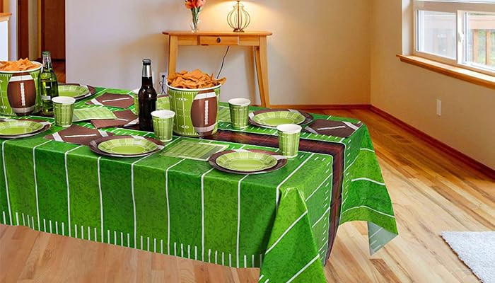 Football Theme Touchdown party supplies for 30 Guests, Includes 30-7" Snack/Dessert Plates, 30-9" Di | Amazon (US)