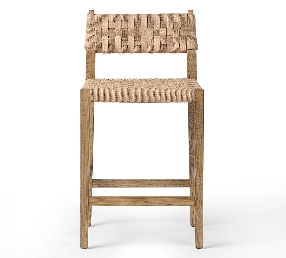 Seaside Woven Stool | Pottery Barn (US)