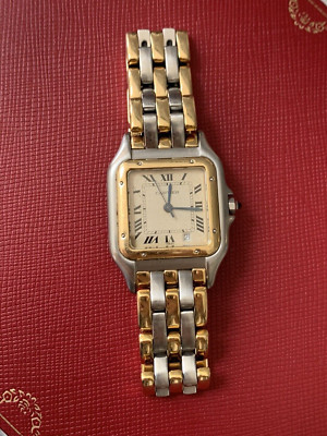 Cartier Panthere Three Row 27MM Midsize Watch W/Box | eBay US