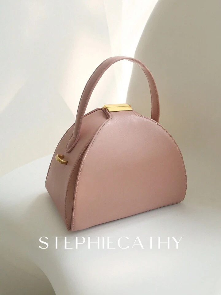 STEPHIECATHY Minimalist Elegant PU Vegan Leather Squeeze Lock Drawstring Closure Long Strap Cross... | SHEIN