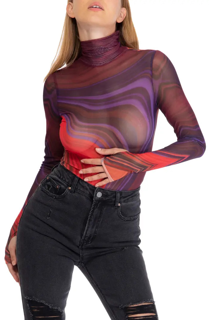 Zadie Semisheer Turtleneck | Nordstrom