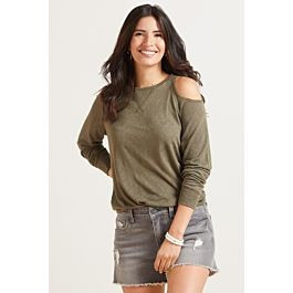 Lna  Cheryl Cutout Long Sleeve | Evereve