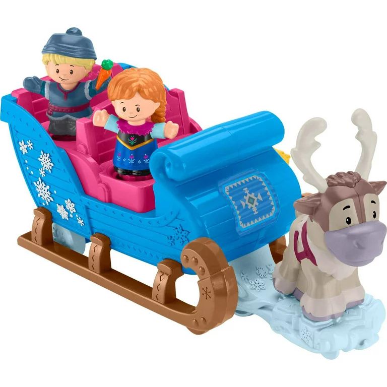 Little People Disney Frozen Kristoff's Sleigh Ride with Anna & Sven - Walmart.com | Walmart (US)