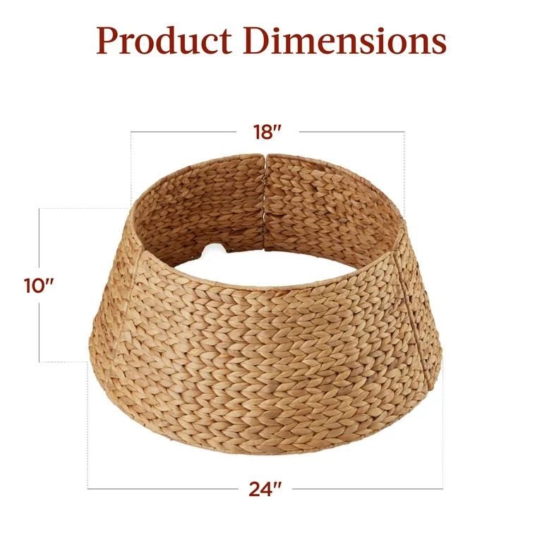 Best Choice Products 24in Woven Hyacinth Christmas Tree Collar, Tree Skirt Accessory w/ Cord Cut-... | Walmart (US)